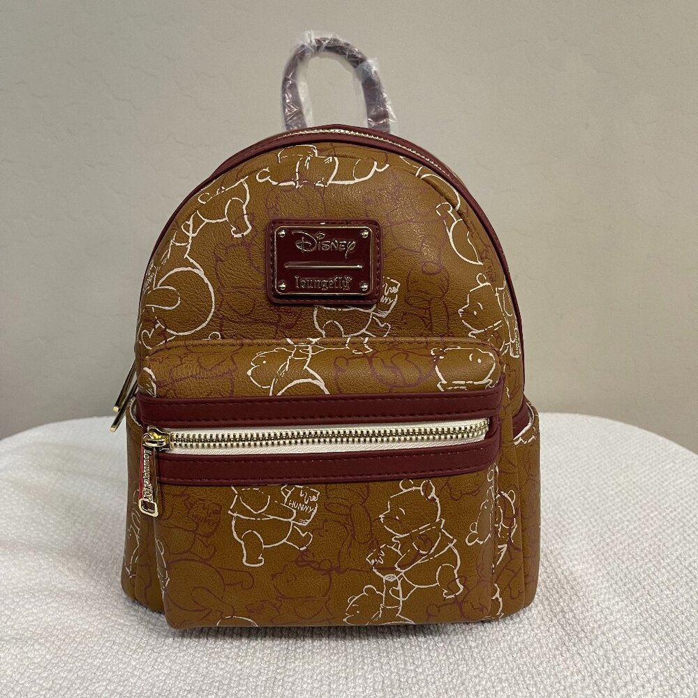 LOUNGEFLY ~ Disney Winnie the Pooh Art Sketch Exclusive Mini Backpack - NWT!